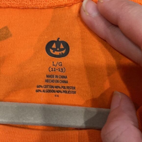 Halloween FABOOLOUS orange ghost, bats and haunted house sweatshirt size LG - Picture 4 of 7